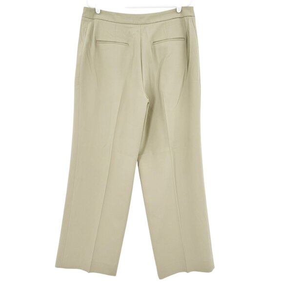 Calvin Klein Womens Tree House Tan Straight Leg Pleated Trousers Sz 14R NWT $129 - Picture 2 of 11